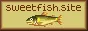A web button with an image of a fish with "sweetfish.site" written above.